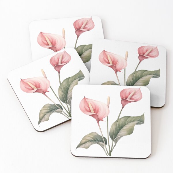 Item preview, Anthurium Flowers, Modern Wedding Flowers Watercolor designed and sold by FernLiz.