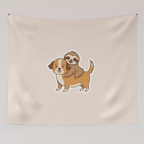 Item preview, Cute Sloth and Dog Friends Hug Pet Lover designed and sold by Laugh-Lines.