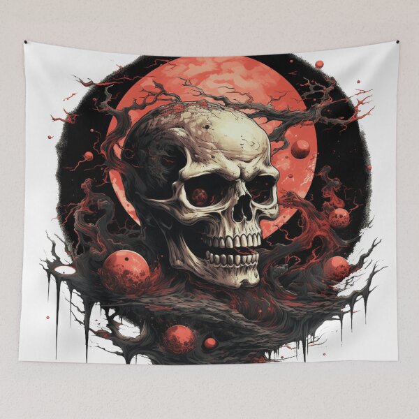 Item preview, Skull In Red Moon designed and sold by Deadv.