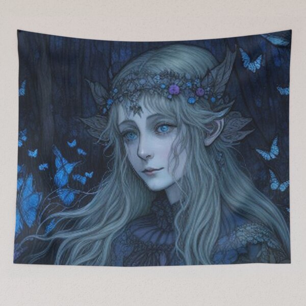 Item preview, Classic Gothic Elf and Butterflies designed and sold by TheDarkWardrobe.