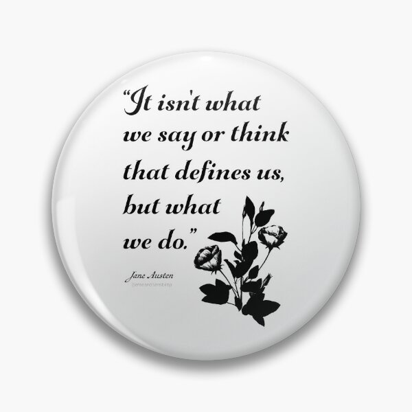 Item preview, Black and White Jane Austen Quote Design designed and sold by MariOyama.