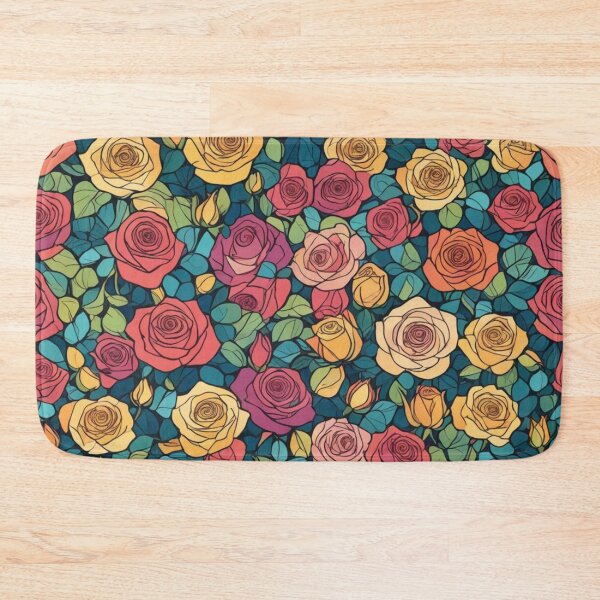Item preview, Abstract Colorful Roses Pattern designed and sold by calibrit.