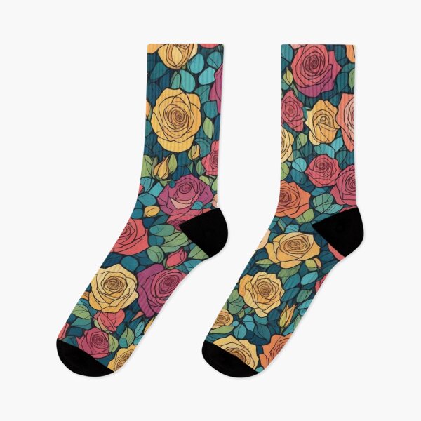 Item preview, Abstract Colorful Roses Pattern designed and sold by calibrit.