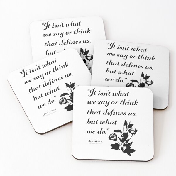 Item preview, Black and White Jane Austen Quote Design designed and sold by MariOyama.