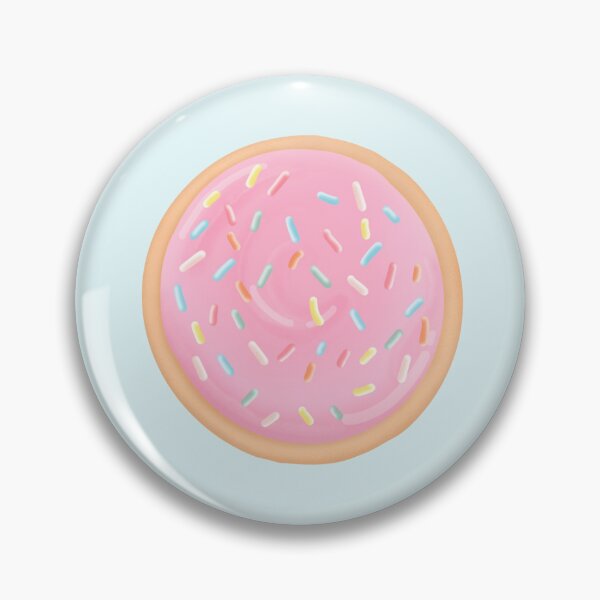 Item preview, Pink sugar cookie with rainbow sprinkles designed and sold by SnugbugStudios.