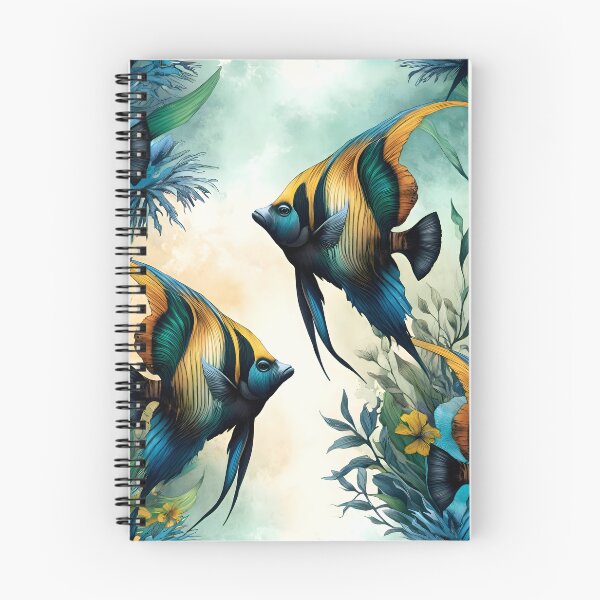 Item preview, Pattern with angelfish for aquarium lovers designed and sold by FinFriends.