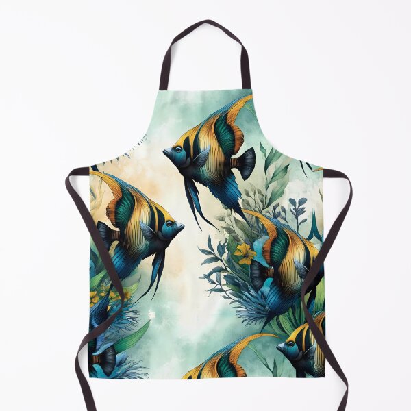Item preview, Pattern with angelfish for aquarium lovers designed and sold by FinFriends.