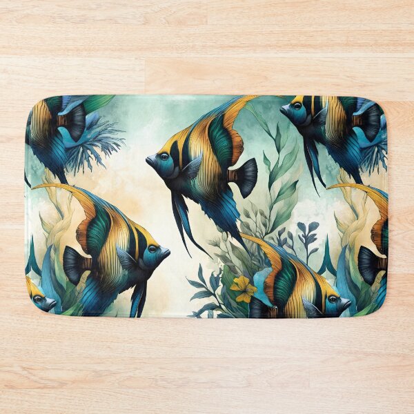 Item preview, Pattern with angelfish for aquarium lovers designed and sold by FinFriends.