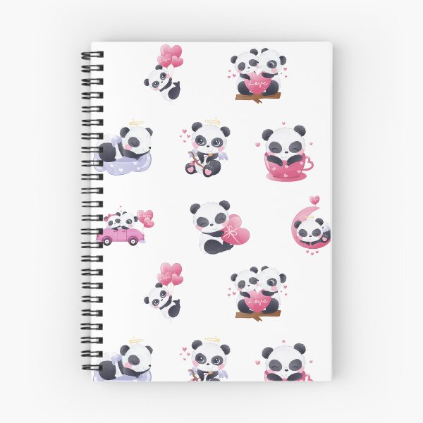 Item preview, cute panda love 8 pieces set designed and sold by EmeraldeaArt.