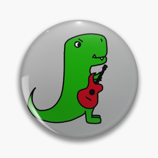 Item preview, Green Cartoon Dinosaur Guitarist designed and sold by J-Bat.