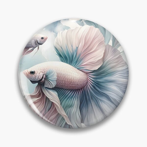 Item preview, Pastel Betta Serenity - Delicate Watercolor Pattern designed and sold by FinFriends.