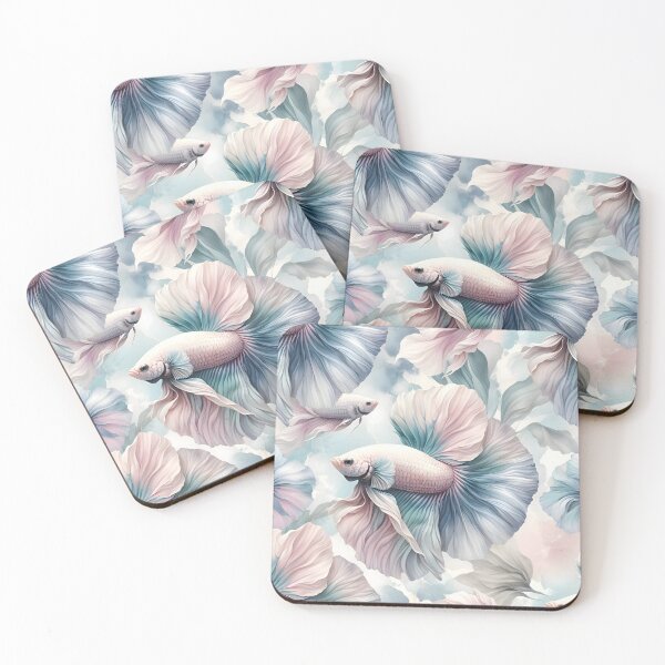Item preview, Pastel Betta Serenity - Delicate Watercolor Pattern designed and sold by FinFriends.