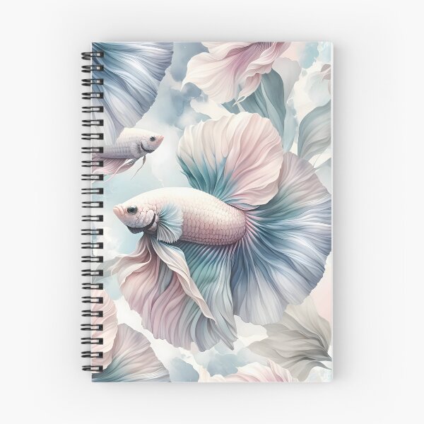 Item preview, Pastel Betta Serenity - Delicate Watercolor Pattern designed and sold by FinFriends.