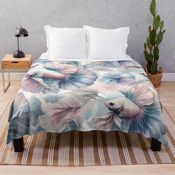 Item preview, Pastel Betta Serenity - Delicate Watercolor Pattern designed and sold by FinFriends.