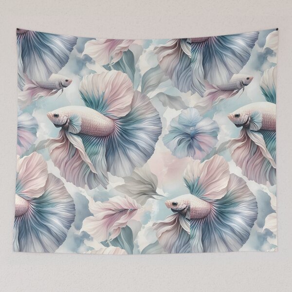 Item preview, Pastel Betta Serenity - Delicate Watercolor Pattern designed and sold by FinFriends.