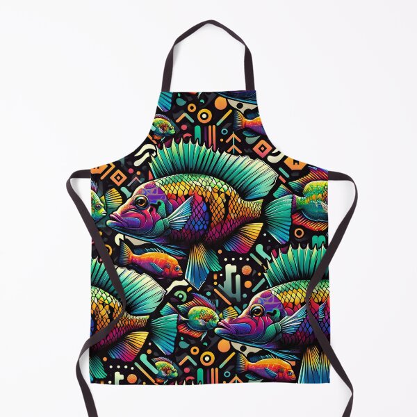 Item preview, Vibrant Malawi Cichlid Symphony - Seamless Aquatic Pattern designed and sold by FinFriends.