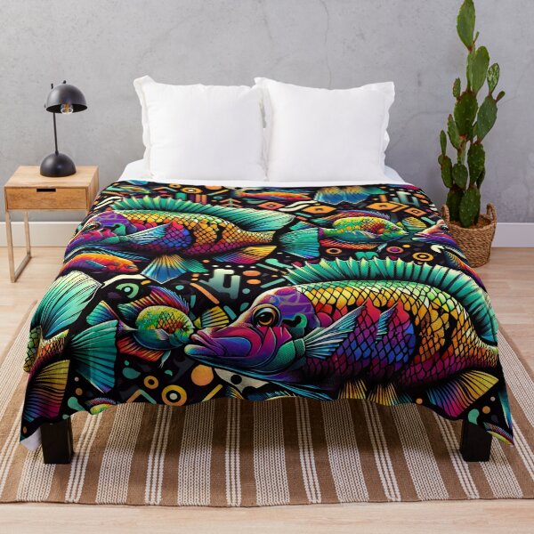 Item preview, Vibrant Malawi Cichlid Symphony - Seamless Aquatic Pattern designed and sold by FinFriends.