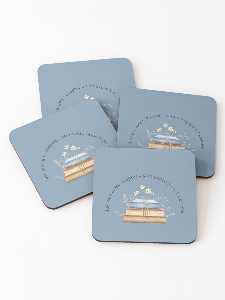Thumbnail 1 of 5, Coasters (Set of 4), Teelie Turner Author~Just One More Chapter™ designed and sold by FairyBookClub.