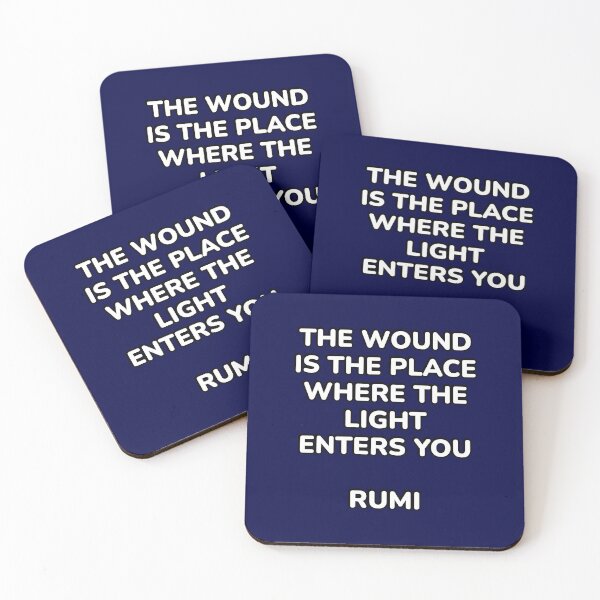 Item preview, The wound is the place where the light enters you - Rumi quotes designed and sold by Inspirationmotivation.