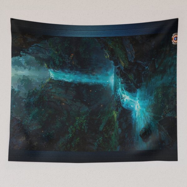 Item preview, The Waterfall Of The Mesian Forest Beautiful AI Concept Art by Xzendor7 designed and sold by Xzendor7 Digital Art Creations.