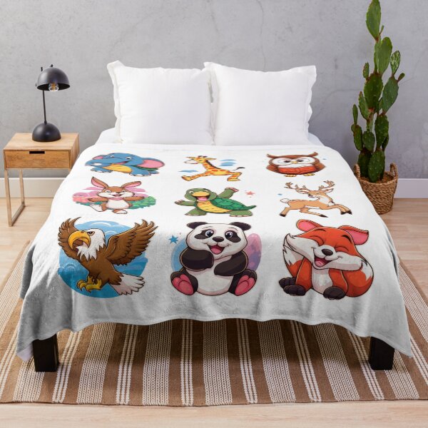 Item preview, ten-style cartoon animal stickers designed and sold by Firas Aljazzar.