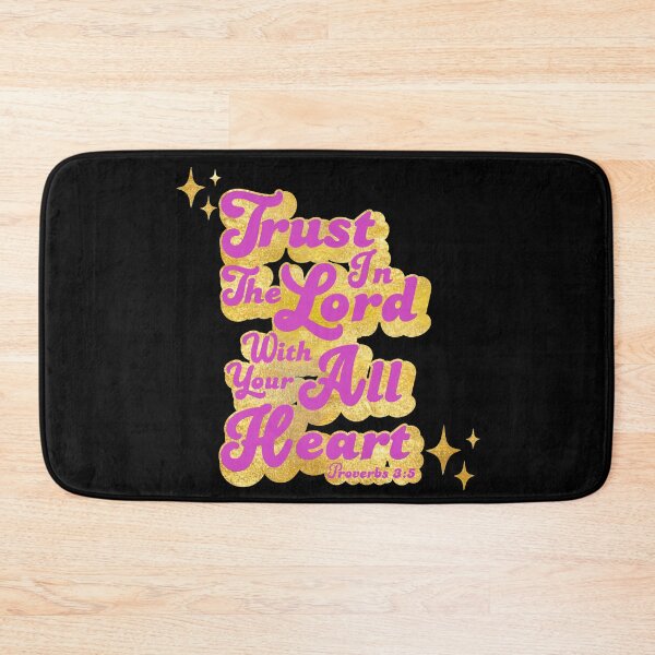 Item preview, Proverbs 3:5 | Bible Verse Quote | Christian | Trust The Lord with All Your Heart | Gold & Pink  designed and sold by christiangoods.