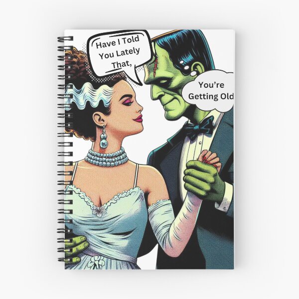 Item preview, Halloween Pop Art Pop Culture Frankenstein and Bride Fall Season Design designed and sold by Wolvescreate.