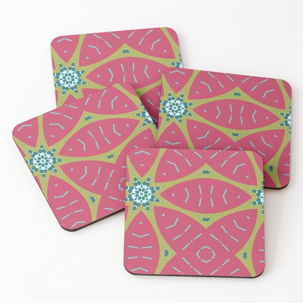 Item preview, Modern Abstract Pop Celestial Bohemian Geometric Pink Olive Aqua No.1 designed and sold by MirabiliaMagpie.