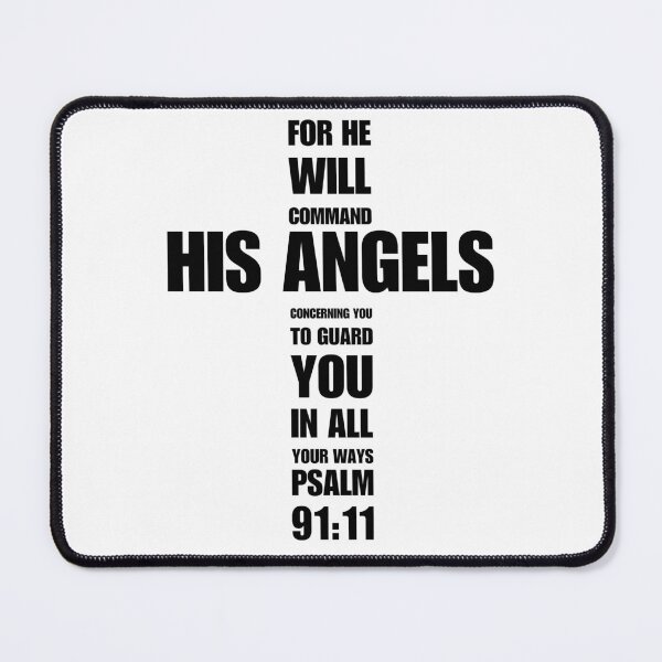 Item preview, Psalm 91 | Bible Verse | Christian Cross | For He Will Command His Angels To Guard You In All Your Ways designed and sold by christiangoods.