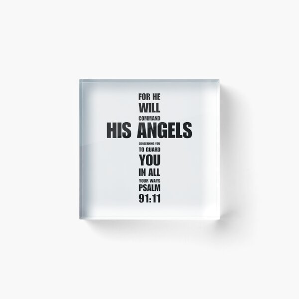 Item preview, Psalm 91 | Bible Verse | Christian Cross | For He Will Command His Angels To Guard You In All Your Ways designed and sold by christiangoods.