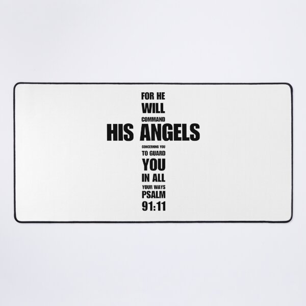 Item preview, Psalm 91 | Bible Verse | Christian Cross | For He Will Command His Angels To Guard You In All Your Ways designed and sold by christiangoods.