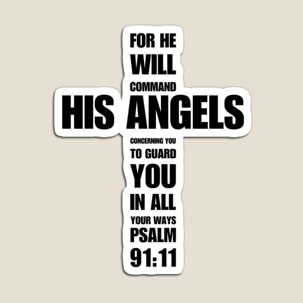 Item preview, Psalm 91 | Bible Verse | Christian Cross | For He Will Command His Angels To Guard You In All Your Ways designed and sold by christiangoods.
