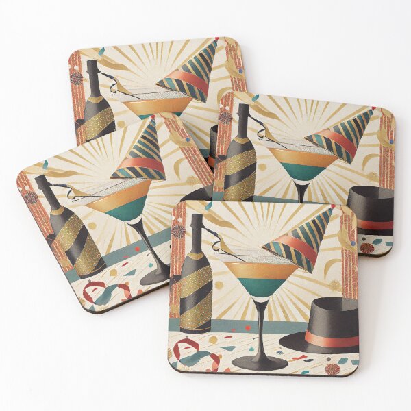 Item preview, Mid Century Series - New Years Eve  designed and sold by Lee Hiller Designs.