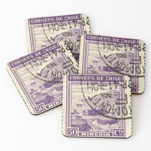 Item preview, Chile, Mines, vintage postage designed and sold by Add2crt.