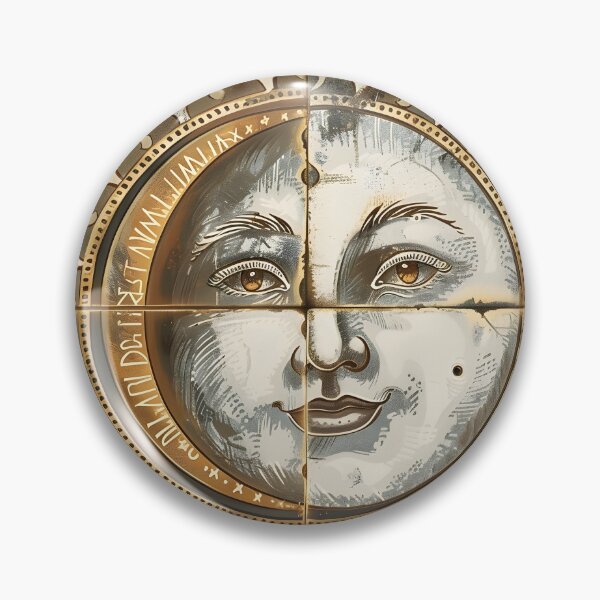 Artikelvorschau, Sonne und Mond esoterischer Vintage-Stil entworfen und verkauft von Daniel  Vargas.