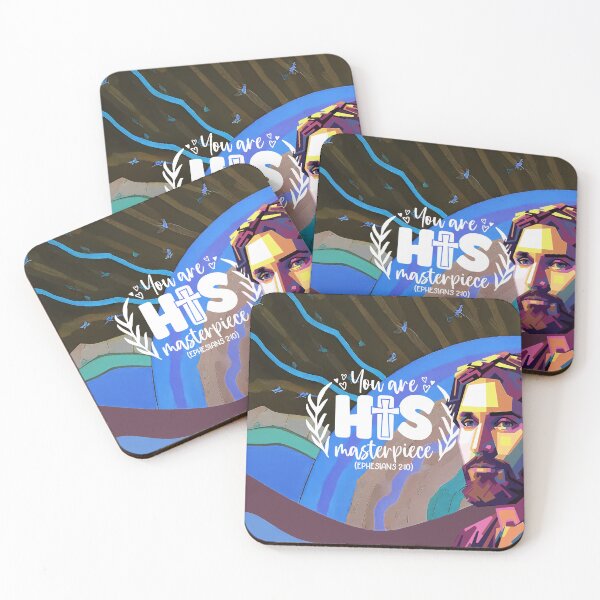 Item preview, Bible verses about strength - Ephesians 2:10 - Deep Blue Radiant Sunset Abstract Mountain designed and sold by SpartanDStore.