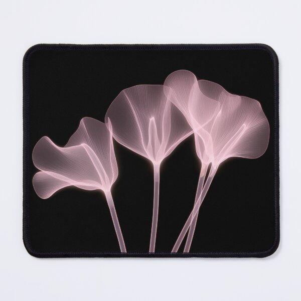Item preview, Transparent pink flowers on black. Beautiful. Modern art work. designed and sold by terrysmith56.