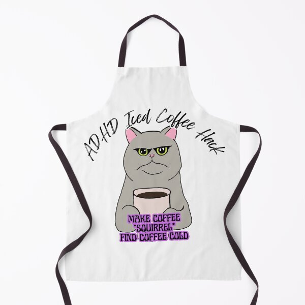 Item preview, ADHD Iced Coffee Cat designed and sold by Kristi Brooks.