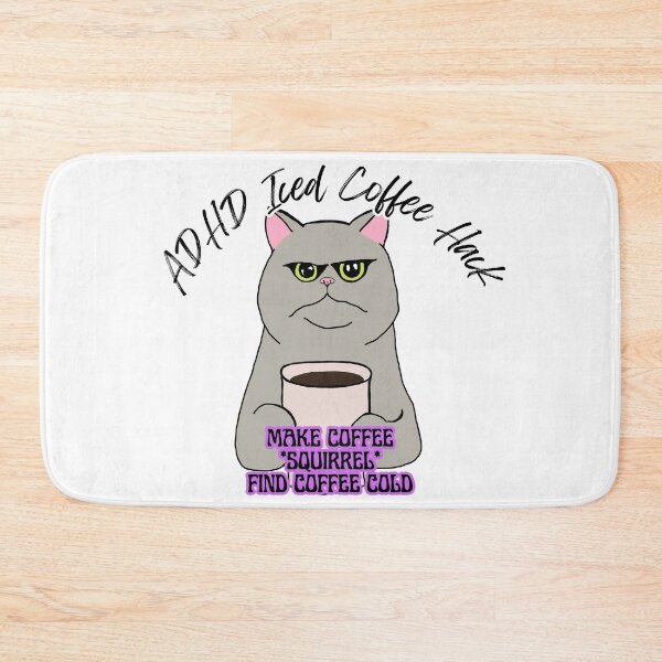 Item preview, ADHD Iced Coffee Cat designed and sold by Kristi Brooks.