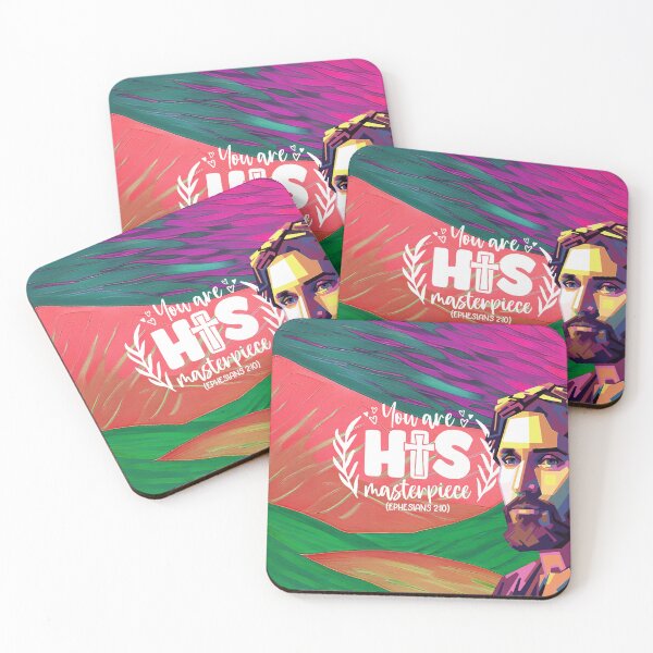 Item preview, Bible verses about strength - Ephesians 2:10 - Red Green and Pink Radiant Sunset Abstract  designed and sold by SpartanDStore.