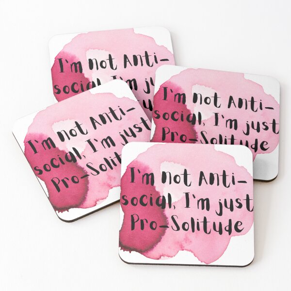 Item preview, I’m not Anti-social, I’m just Pro-Solitude Solitude Introvert Minimalist Graphic designed and sold by socialarmour.