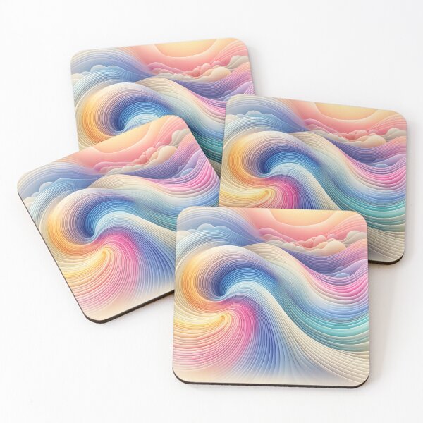 Item preview, "Pastel Cascade: Gradient Waves" designed and sold by MindVibe.