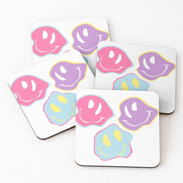 Item preview, Psychedelic Melting Pastel Smiley Trio Emoji Graphic designed and sold by socialarmour.