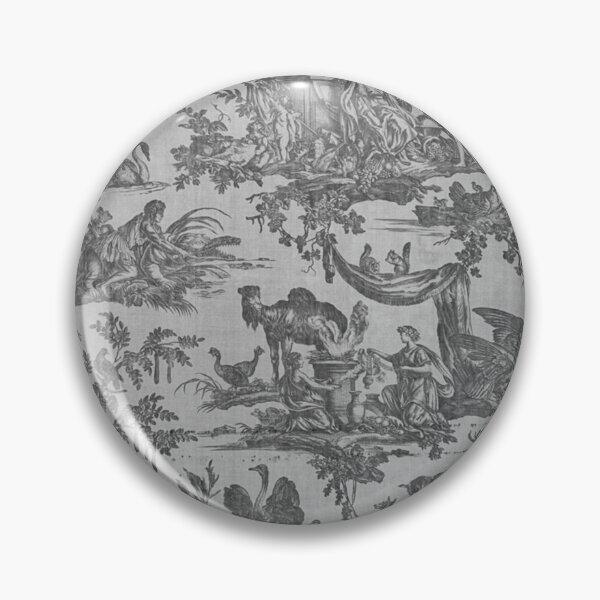 Item preview, Toile de Jouy 18th Century French Print: Four Parts of the World is a Textile Pattern That Shows the World According to 1700 France. designed and sold by Zandria Kajewski.