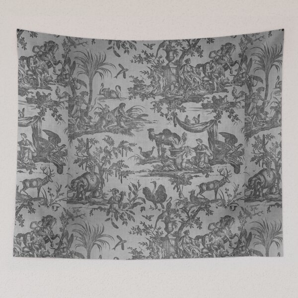 Item preview, Toile de Jouy 18th Century French Print: Four Parts of the World is a Textile Pattern That Shows the World According to 1700 France. designed and sold by Zandria Kajewski.