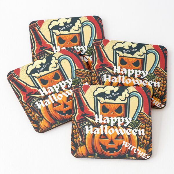 Item preview, Happy Halloween Dingbat Brewing Co. Bat Beer Pumpkin Ale Retro Design designed and sold by Wolvescreate.