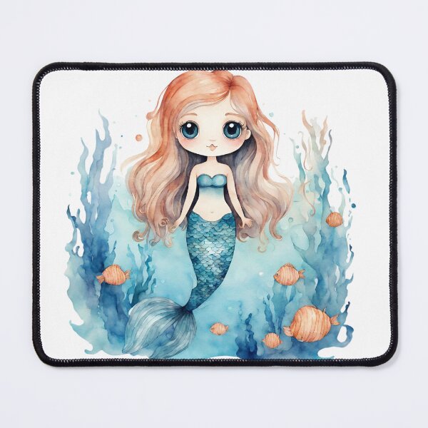 Item preview, Cute Mermaid Ocean Sea Themed Watercolor Style Graphic designed and sold by CarpanaBay.
