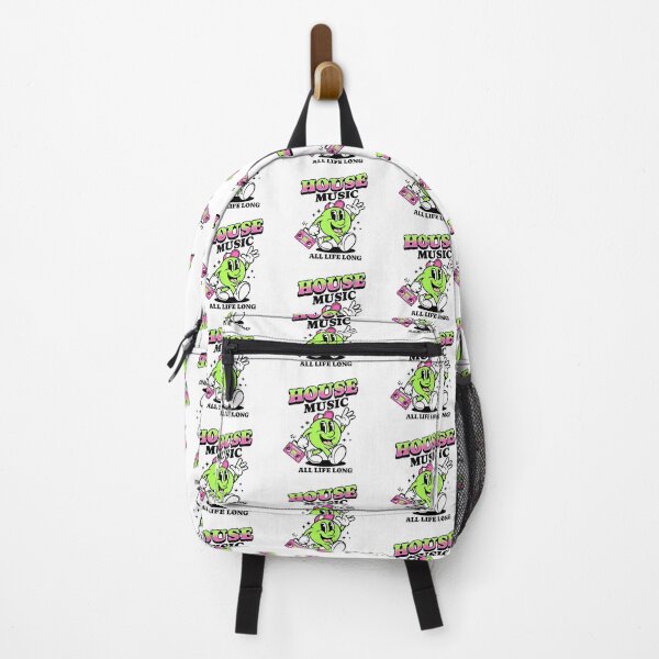 Item preview, HOUSE MUSIC  - Retro Mascot All Life Long (black/lime/pink)  designed and sold by Discothreadz.