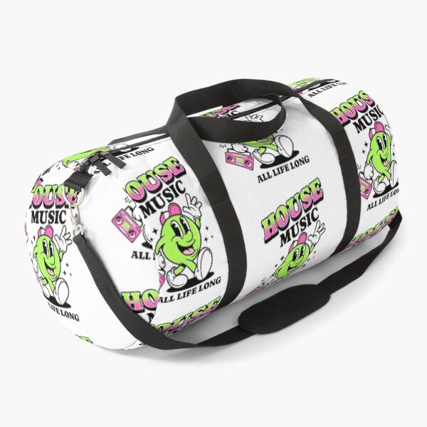 Item preview, HOUSE MUSIC - Retro Mascot All Life Long (black/lime/pink) designed and sold by Discothreadz.