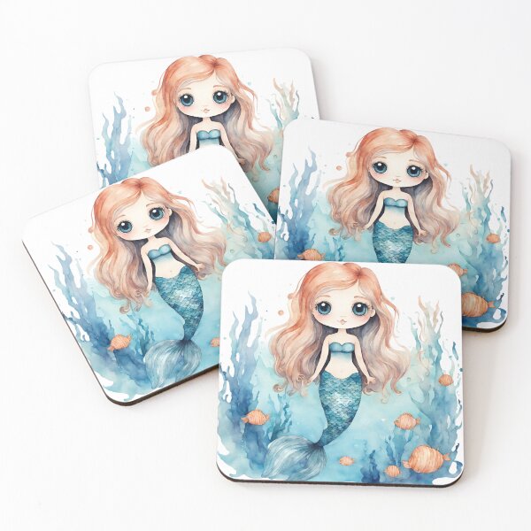 Item preview, Cute Mermaid Ocean Sea Themed Watercolor Style Graphic designed and sold by CarpanaBay.